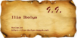 Ilia Ibolya névjegykártya